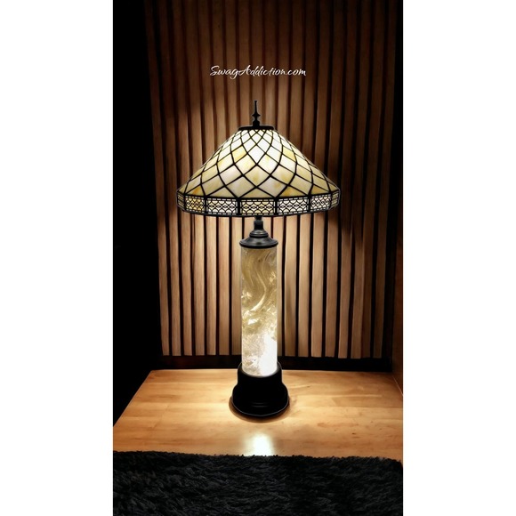 60's French MCM Fractal Resin Table Lamp Style of Marie-Claude de Fouquieres - Picture 1 of 8